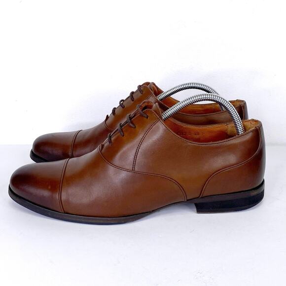 Huckberry Wolf & Shepherd Maple Brown Leather Oxford Cap Toe Dress Shoe Mens 10 - Picture 8 of 12